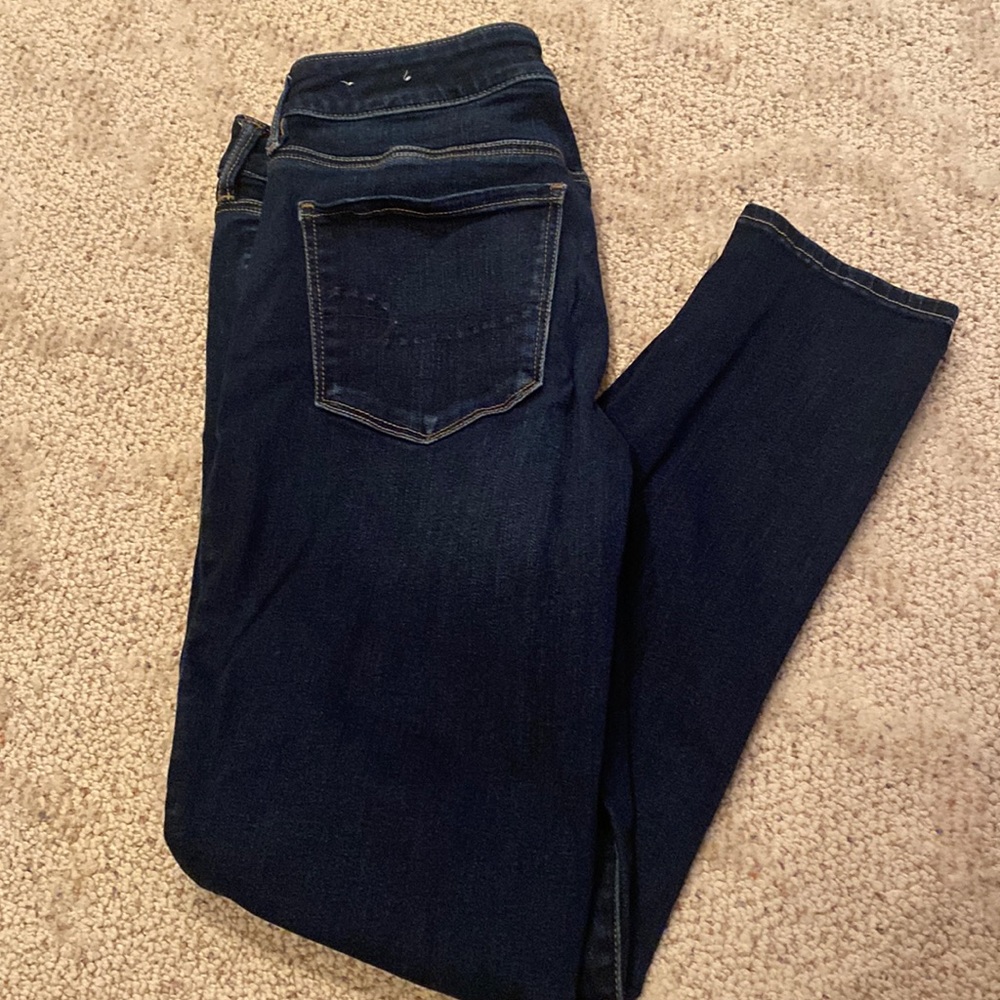 American Eagle jeans 16 dark blue Next Level stretch
